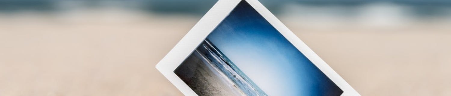 Polaroid-kuva ranta